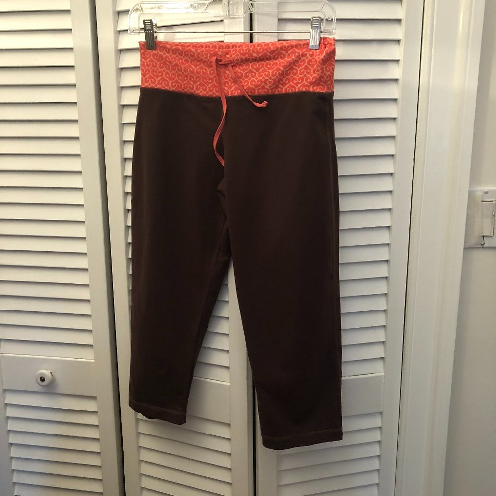 Lululemon Clam brown and orange Digger Crop leggin